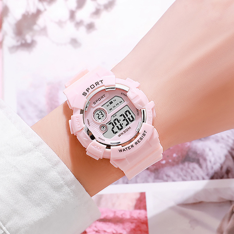 Smartwatch Watches Boys - ファッションキッズ腕時計発光防水スポーツデジタル腕時計目覚まし時計腕時計少年少女学生スマート電子時計ギフト