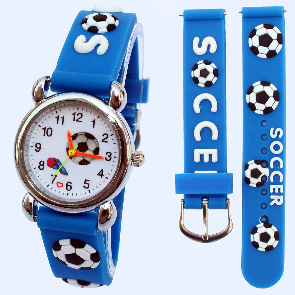 Silicone Sport Band - ホット人気3D腕時計スポーツのサッカーのスタイルシリコーンバンド子供クォーツ時計少年腕時計ガールズ腕時計漫画のアナログ腕時計