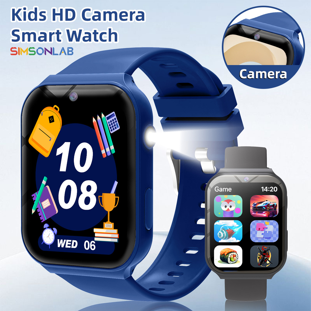 Smartwatch Watches Boys - 子供向け学習パートナー HDカメラ フラッシュライト マルチゲーム 電卓 子供の日