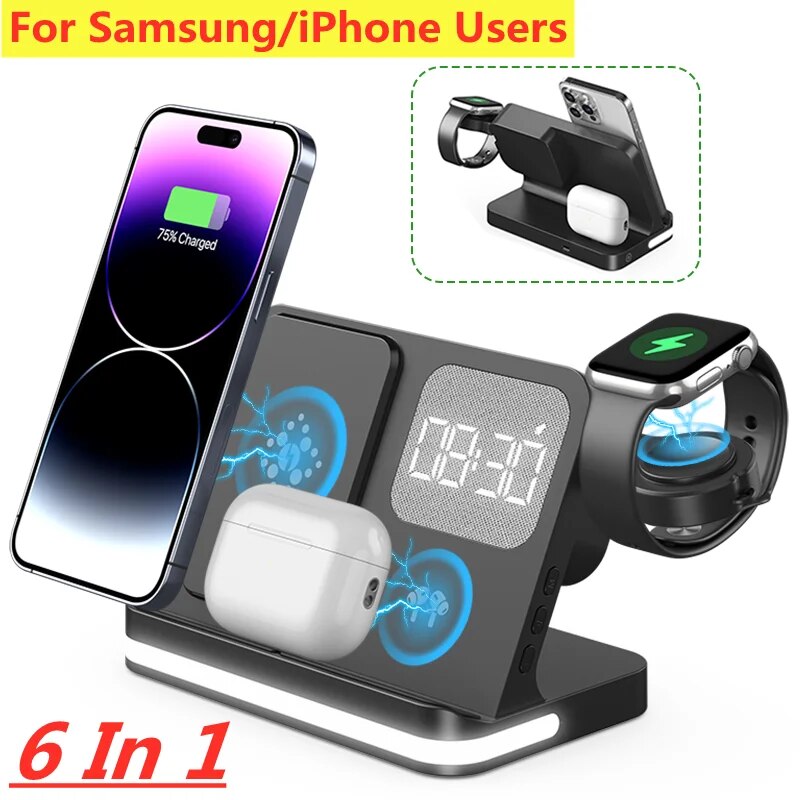 Smartwatch Watches For Iphone - ワイヤレス充電器スタンド iPhone 15 14 サムスン S23