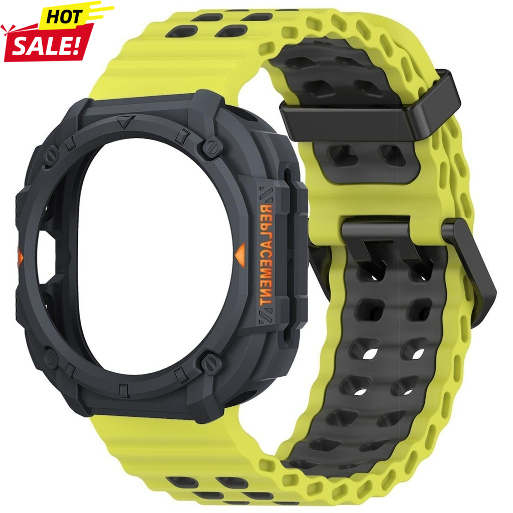 Silicone Sport Band - 新しいアーマーケース+ストラップ Samsung Galaxy Watch Ultra(2025) 47mm