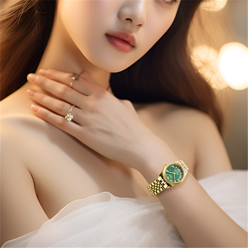 レディースビッグブランドゴールデン腕時計女性ガールズカジュア - Minimalist Thin Watch のレビューと価格