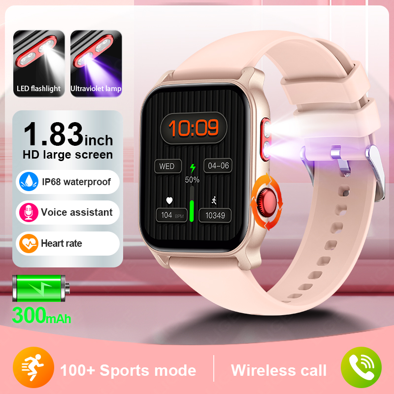 LIGE 超薄型スマートウォッチ 女性用 1.83インチHD - Smartwatch Purple Watches For Women のレビューと価格