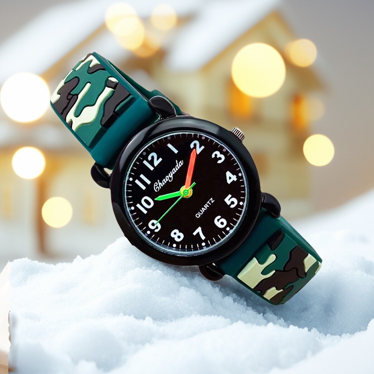 子供の男の子 gilrs アナログクォーツ腕時計迷彩シリコー - Smartwatch Watches Boys のレビューと価格