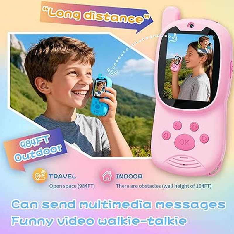 トランシーバー かわいい 2 パック充電式子供用ビデオ 2  - Smartwatch Watches Boys のレビューと価格