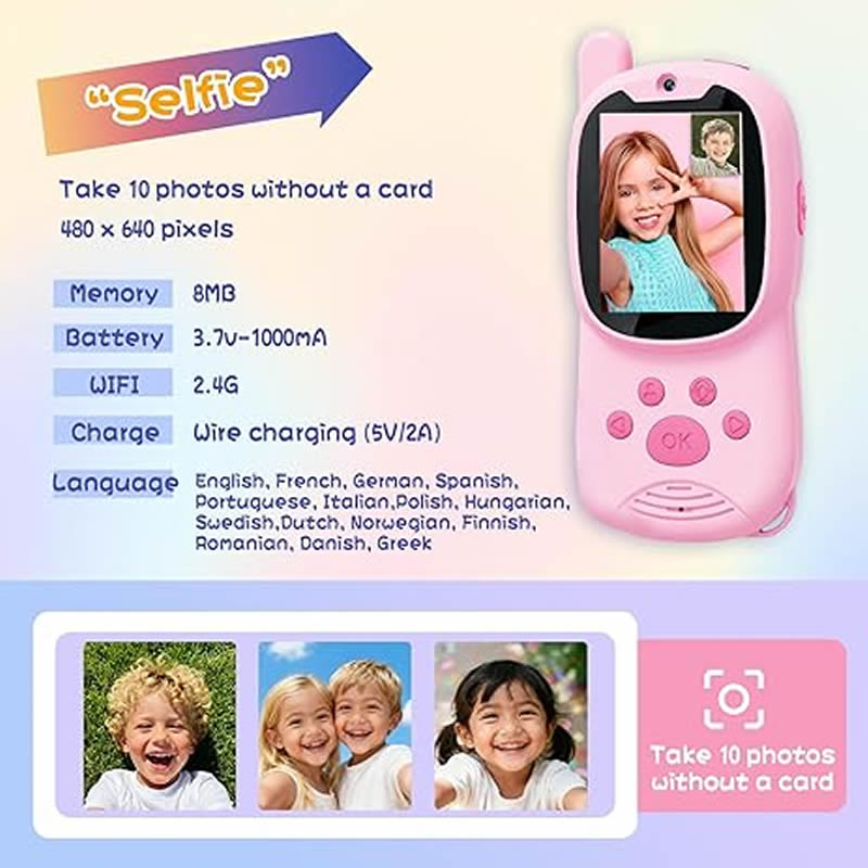 トランシーバー かわいい 2 パック充電式子供用ビデオ 2  - Smartwatch Watches Boys のレビューと価格