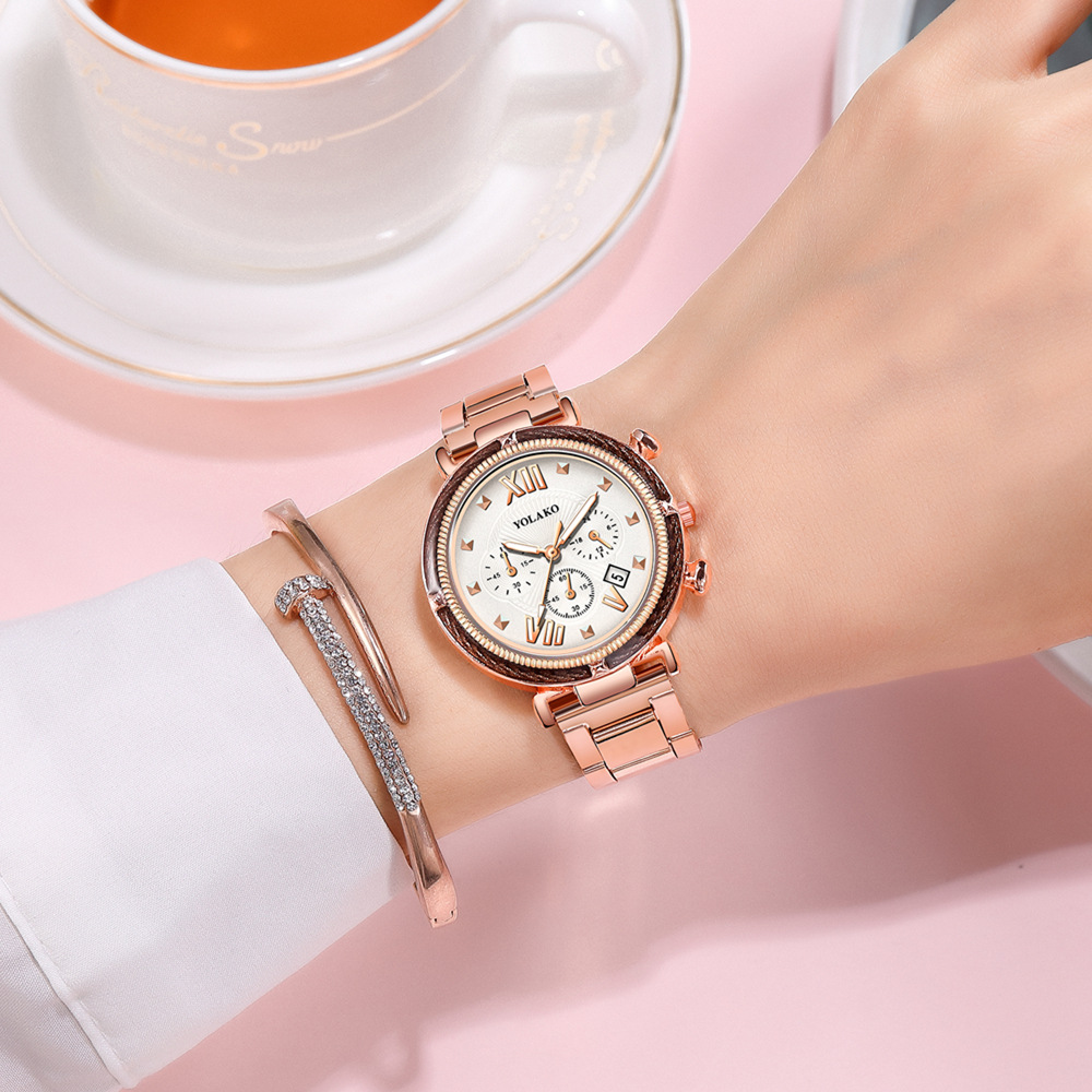 女性のための5つのファッショナブルな時計のセット,ステンレス - Minimalist Thin Watch のレビューと価格