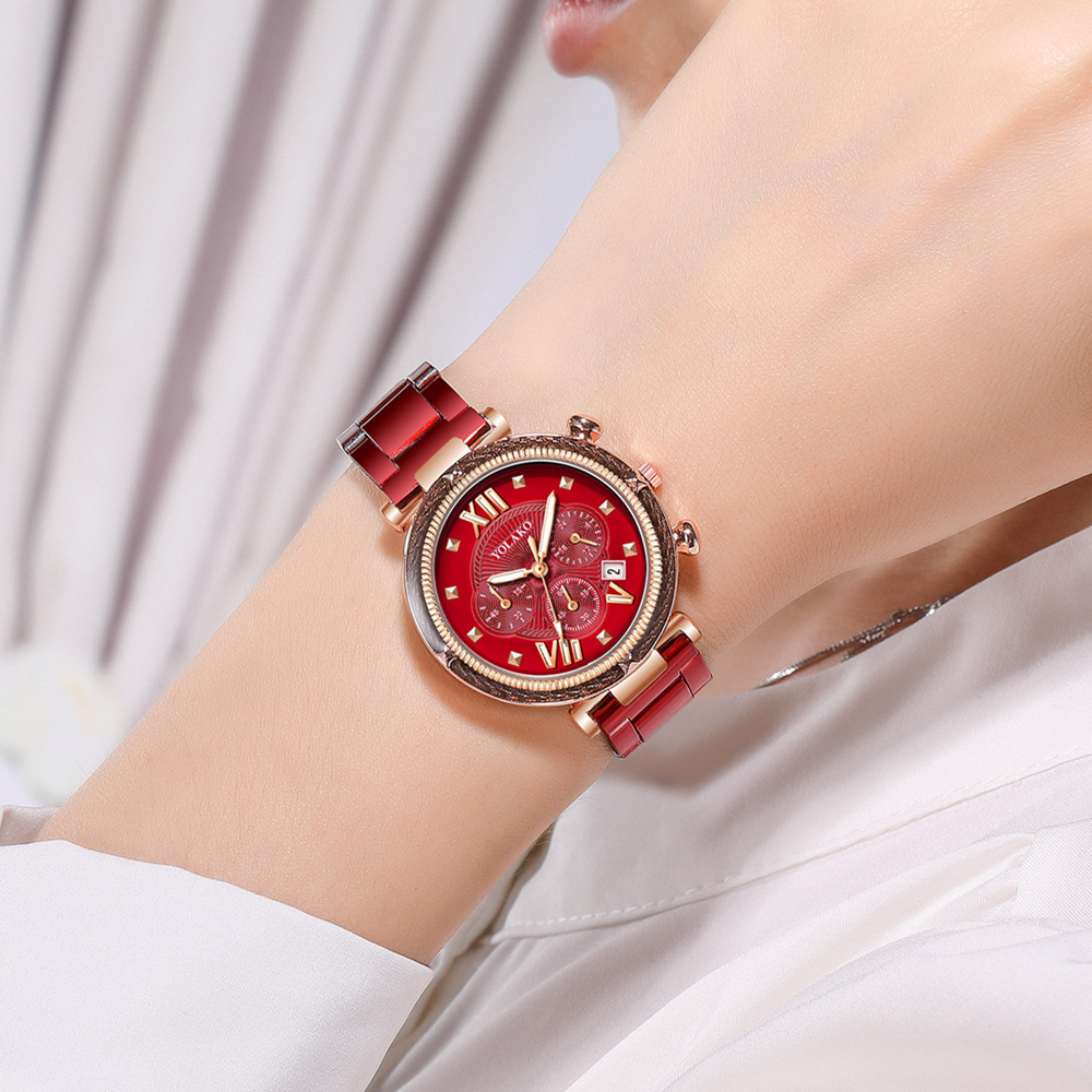 女性のための5つのファッショナブルな時計のセット,ステンレス - Minimalist Thin Watch のレビューと価格