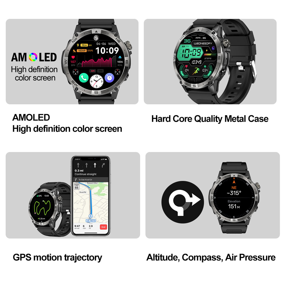 ノースエッジ-GPSスマートスポーツウォッチ,Bluetoo - Altimeter Compass Watch のレビューと価格