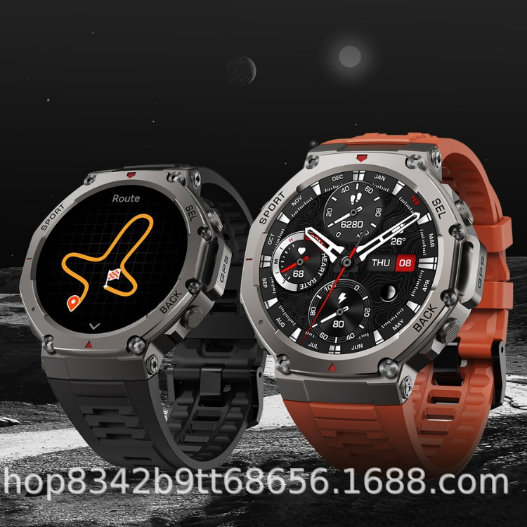DM58スマートウォッチ、AMOLEDディスプレイ、Blue - Altimeter Compass Watch のレビューと価格