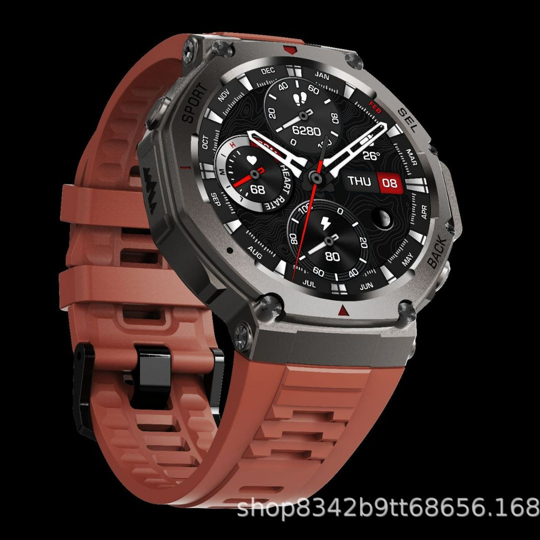 DM58スマートウォッチ、AMOLEDディスプレイ、Blue - Altimeter Compass Watch のレビューと価格