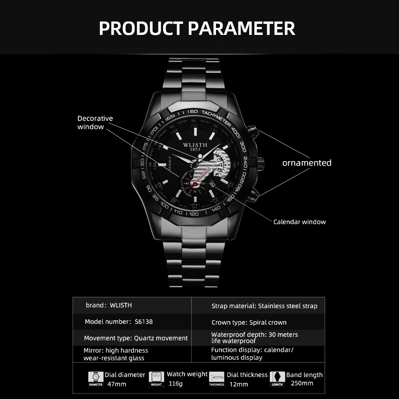 高級ブランドマンウォッチ防水発光日付スポーツマン腕時計ステン - Smartwatch Luxury Watches For Men のレビューと価格
