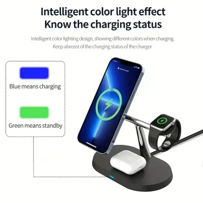 3 in 1 Opansten マグネット式ワイヤレス充電ス - Smartwatch Watches For Iphone のレビューと価格