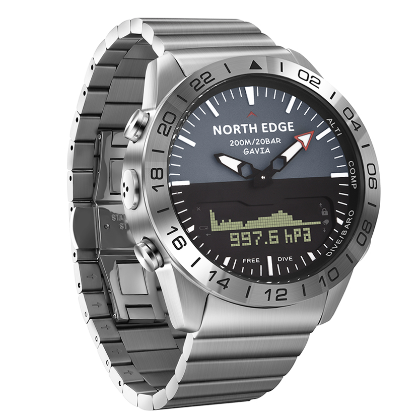 男性ダイビングスポーツデジタル腕時計メンズ腕時計ミリタリーア - Altimeter Compass Watch のレビューと価格