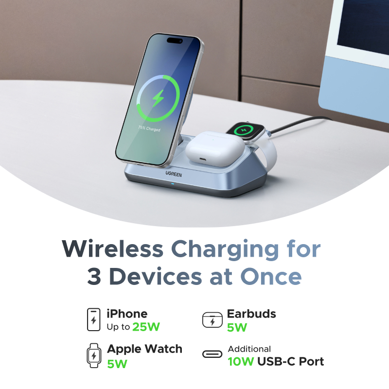 UGREEN Qi2 25W MAX 磁気ワイヤレス充電スタ - Smartwatch Watches For Iphone のレビューと価格