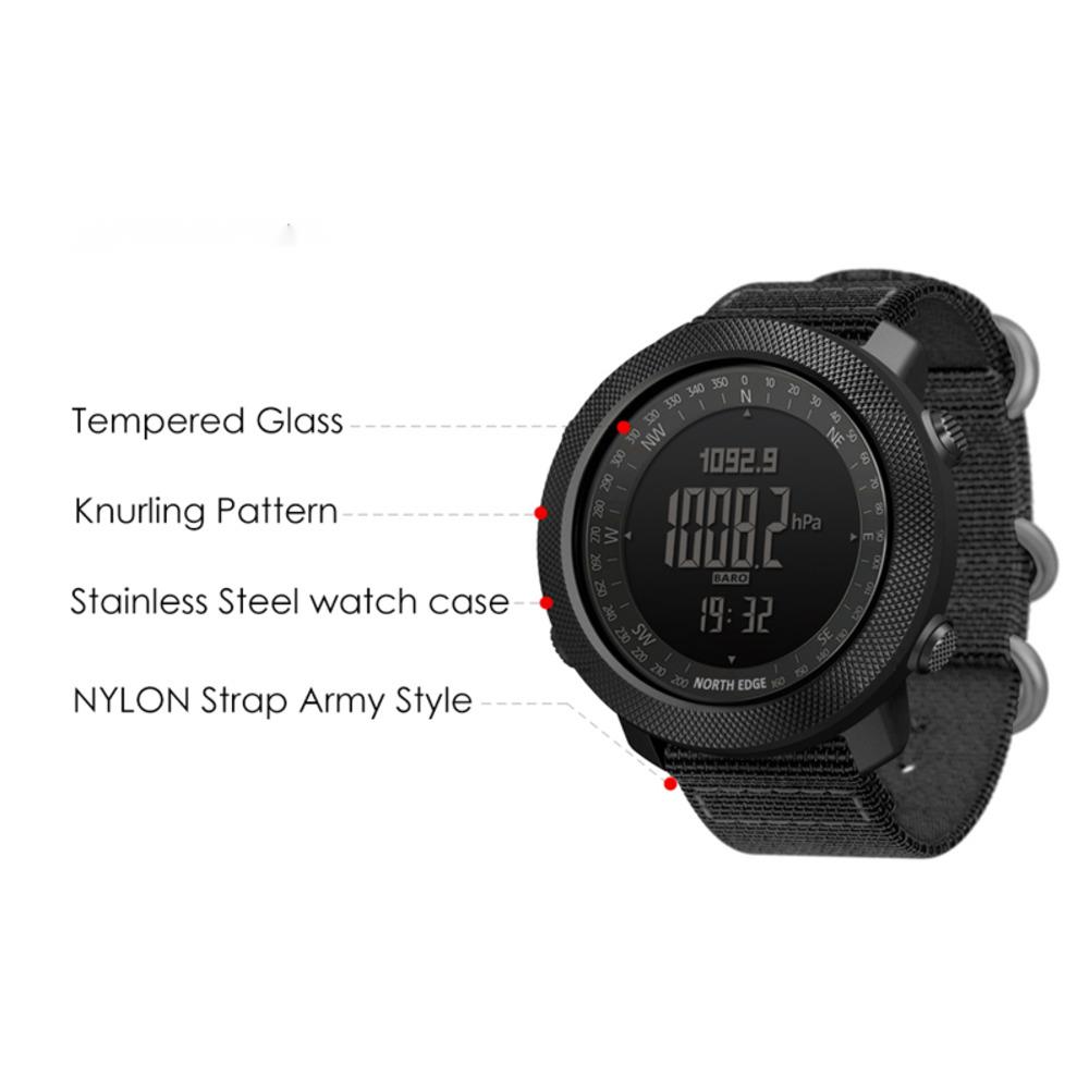 ノースエッジ腕時計男性用アパッチ 50 ミリメートルアウトド - Altimeter Compass Watch のレビューと価格