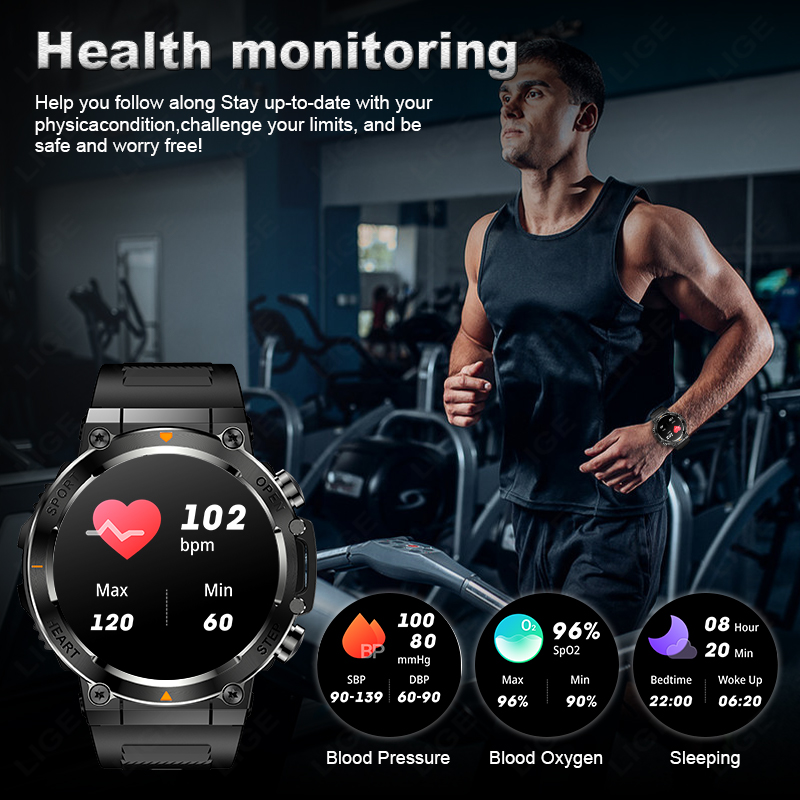 LIGE 2026スマートウォッチ 心拍数 睡眠モニター B - Smartwatch Watches For Sale のレビューと価格