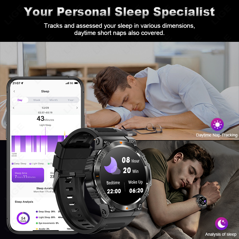 LIGE 2026スマートウォッチ 心拍数 睡眠モニター B - Smartwatch Watches For Sale のレビューと価格