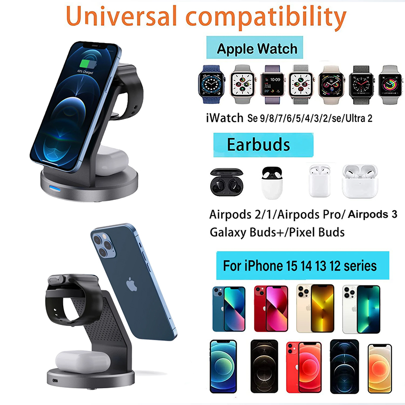 3in1 ワイヤレス充電スタンド 携帯電話ホルダー iPho - Smartwatch Watches For Iphone のレビューと価格