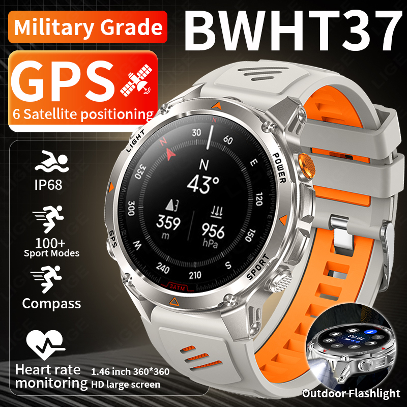 LIGE 頑丈な GPS 追跡スマートウォッチ男性 LED  - Smartwatch Watches Smart のレビューと価格