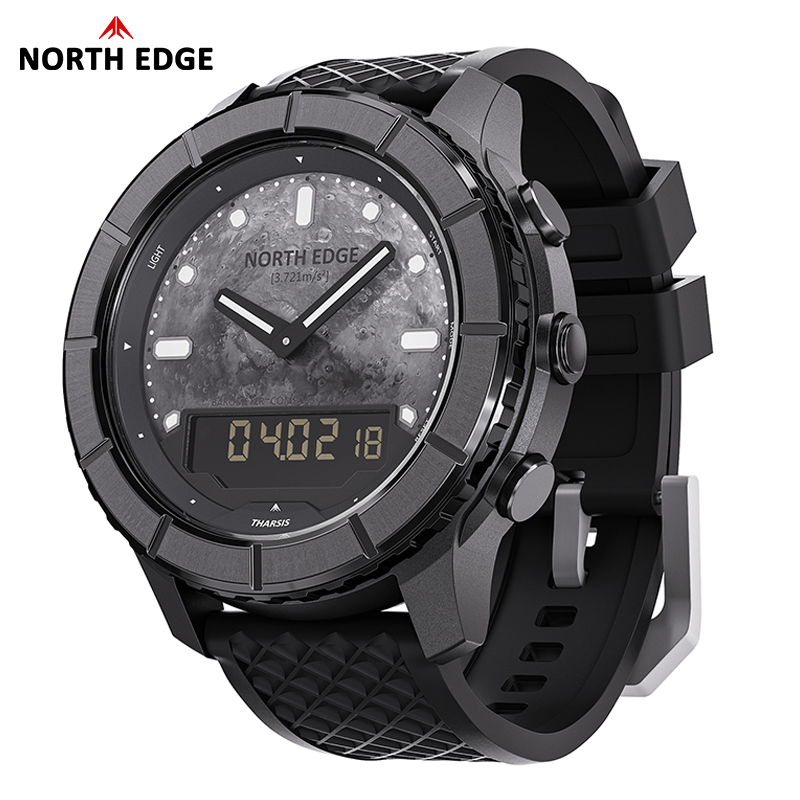 NORTH EDGE THARSIS メンズ カーボンファイ - Altimeter Compass Watch のレビューと価格