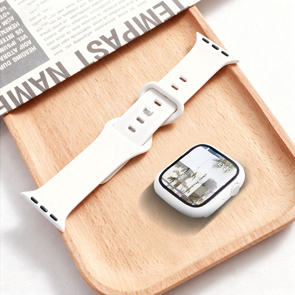Apple Watch用ガラス+ケース+バンド 44mm 4 - Silicone Sport Band のレビューと価格