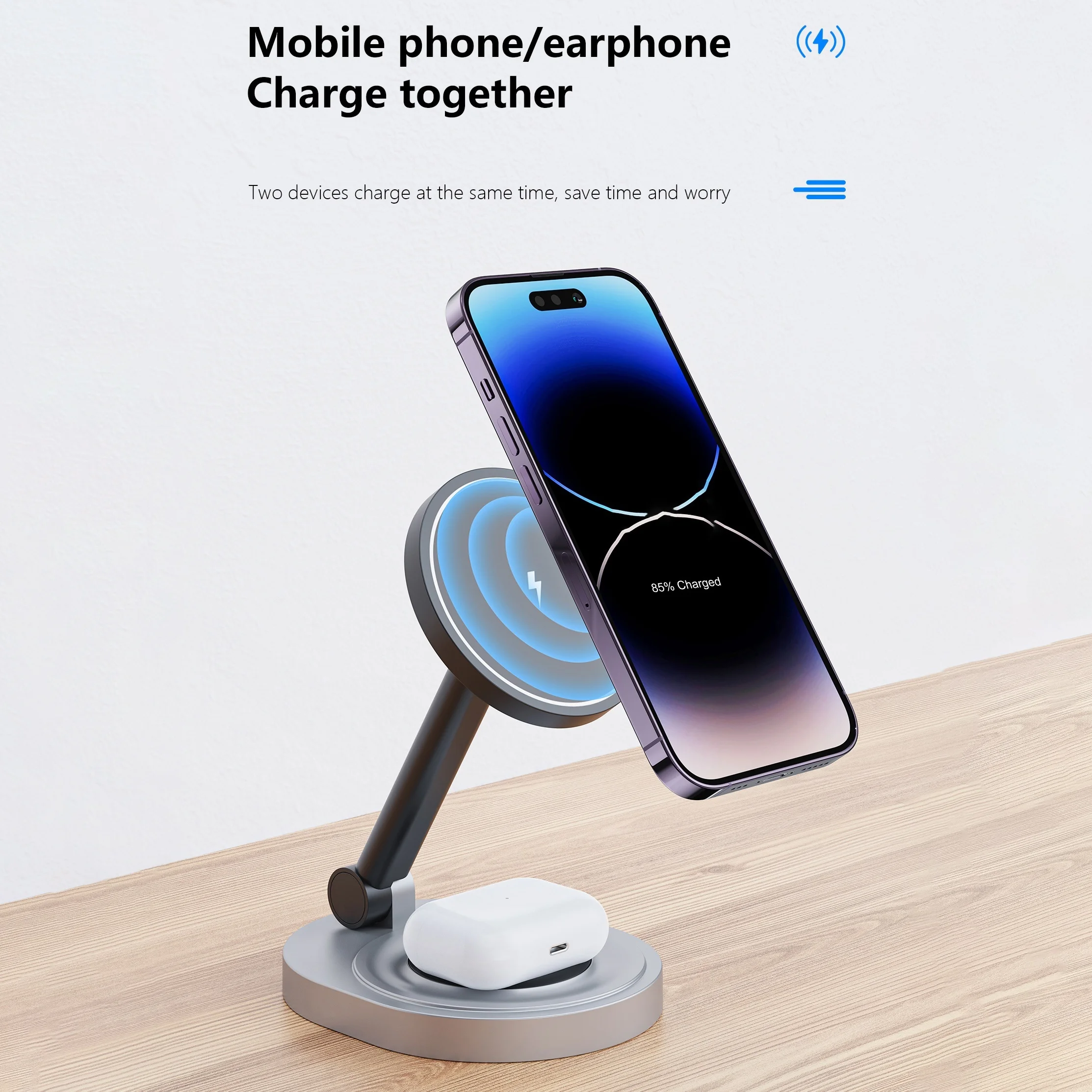 2 で 1 磁気ワイヤレス充電器スタンドパッド iPhone - Smartwatch Watches For Iphone のレビューと価格