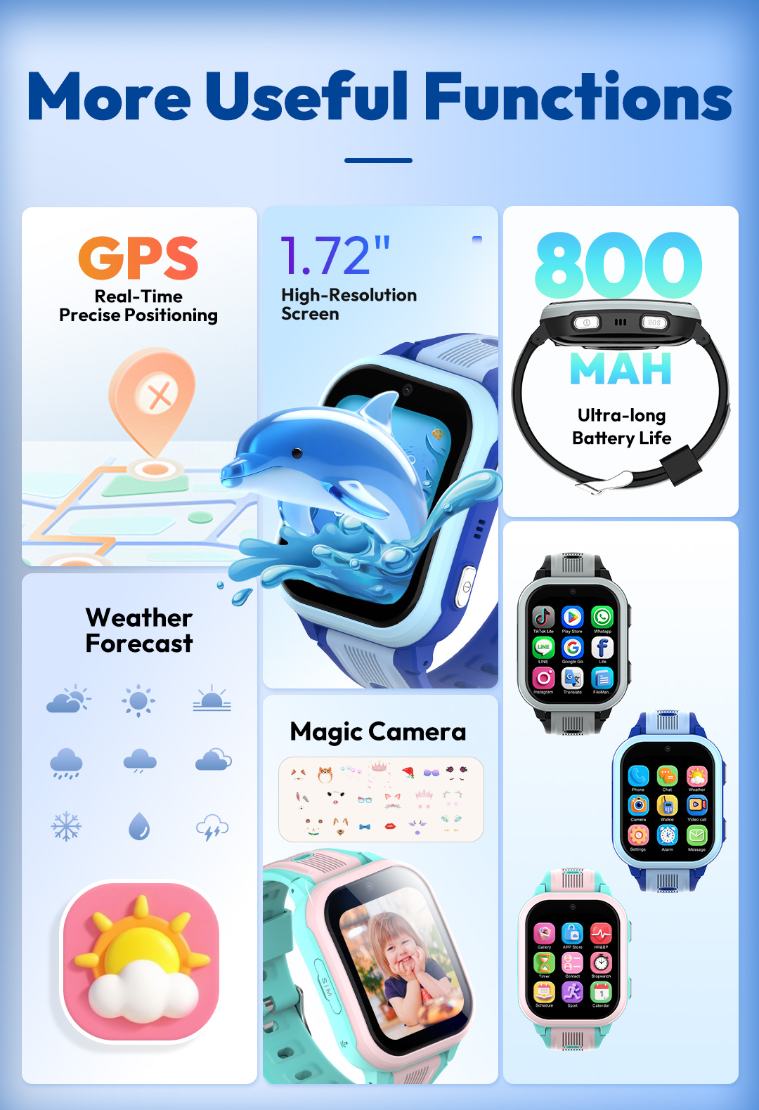 KT41スマートウォッチ - 4G対応子供用腕時計 - 高解 - Smartwatch Watches Boys のレビューと価格
