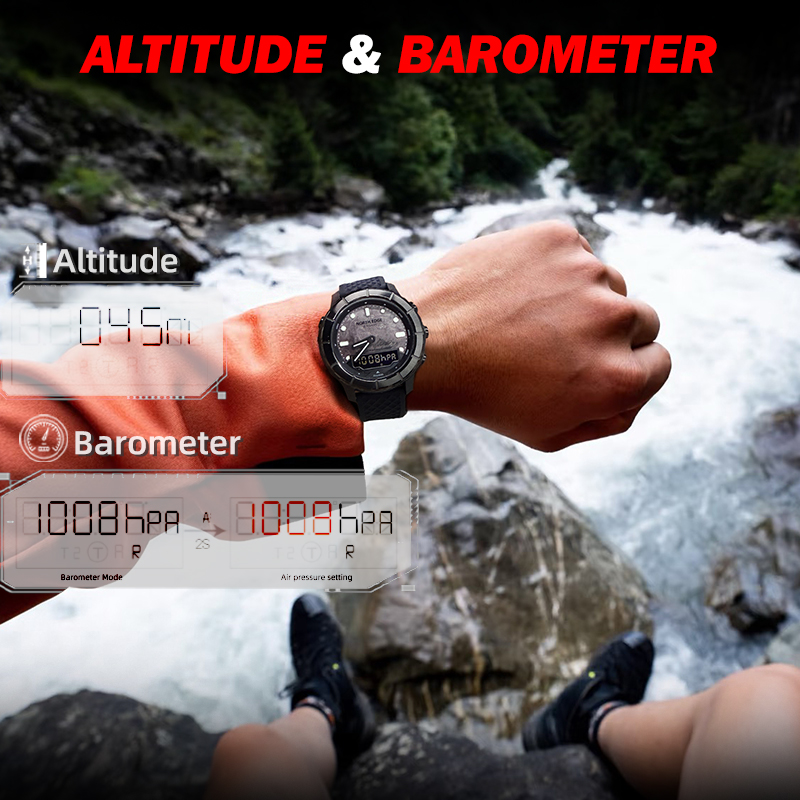 NORTH EDGE THARSIS メンズ カーボンファイ - Altimeter Compass Watch のレビューと価格