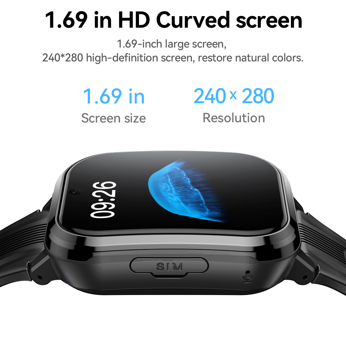 HOCO Y108 1.69インチHD液晶曲面タッチスクリー - Smartwatch Watches Boys のレビューと価格
