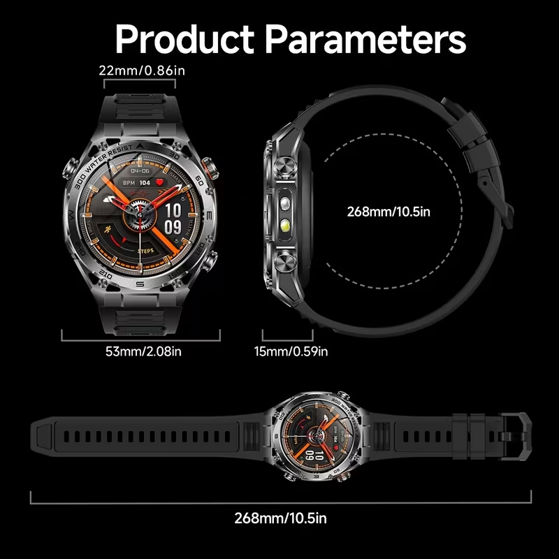 2026 アウトドアスマートウォッチ 1.53インチスクリー - Smartwatch Purple Watches For Women のレビューと価格