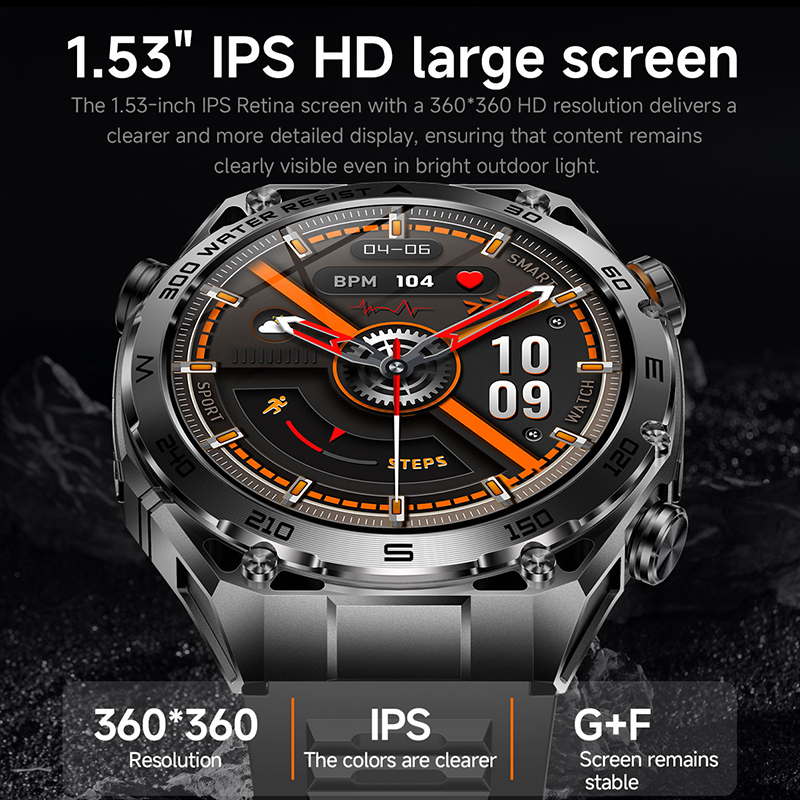 2026 アウトドアスマートウォッチ 1.53インチスクリー - Smartwatch Purple Watches For Women のレビューと価格